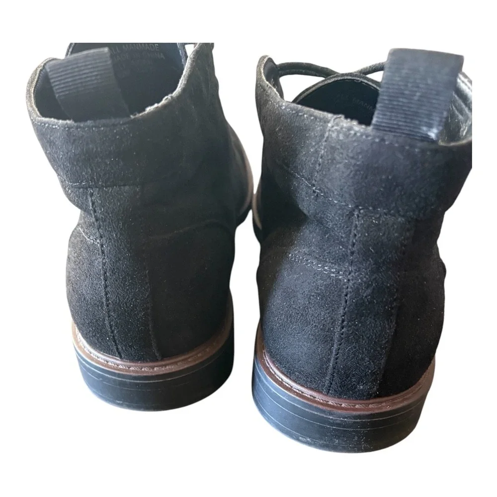 Alfani Aiden Mens Black Faux Suede Chukka Lace Up Ankle Boots Size 12M